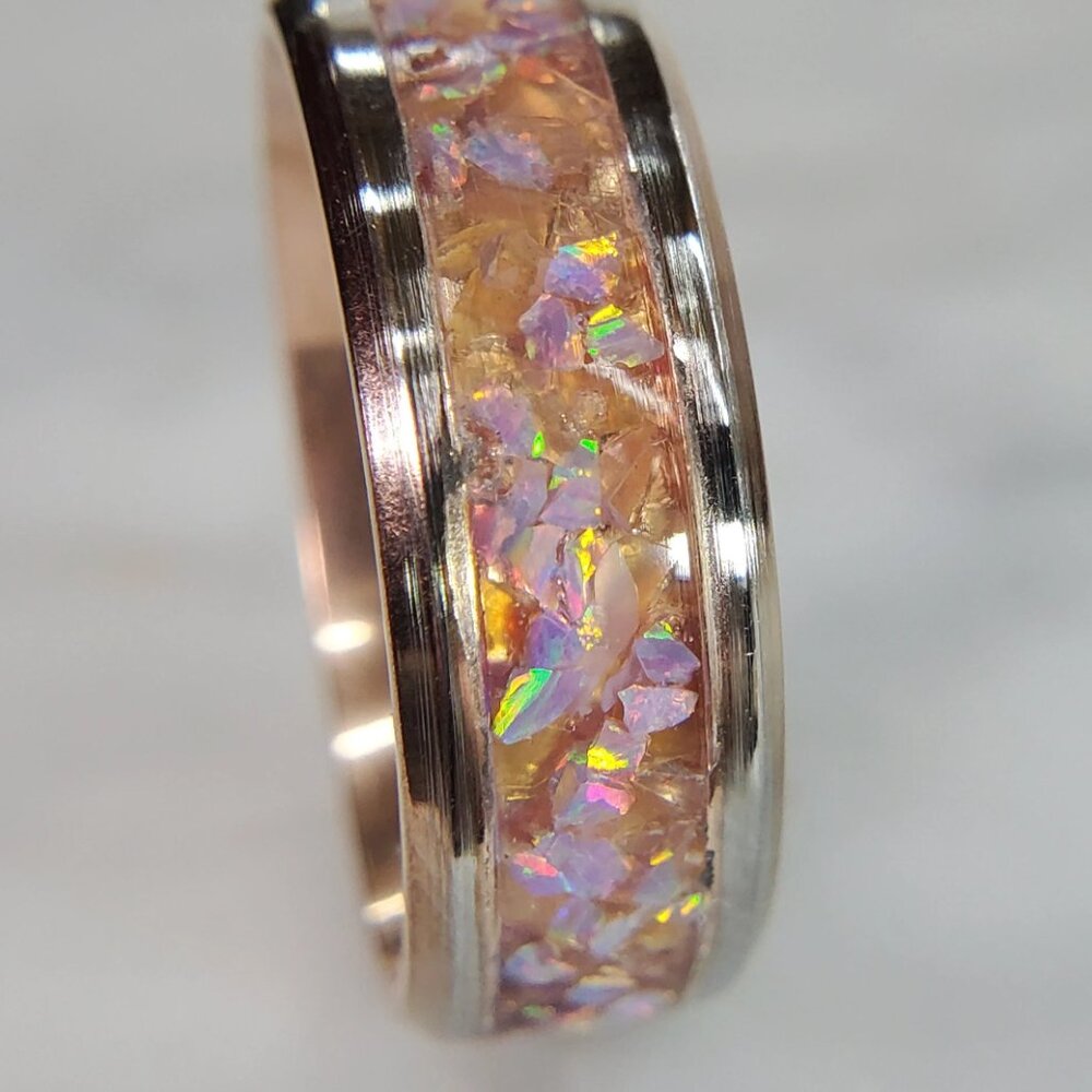 "Cocktail" Ring with Citrine & Purple Opal